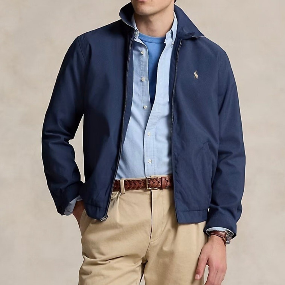 Polo Ralph Lauren Windbreaker Mens 3XLT Navy Blue Bi-Swing Jacket Yacht Club